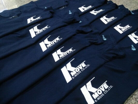 เสื้อทีม สกรีนระบบดิจิตอล DTG บนเสื้อสี