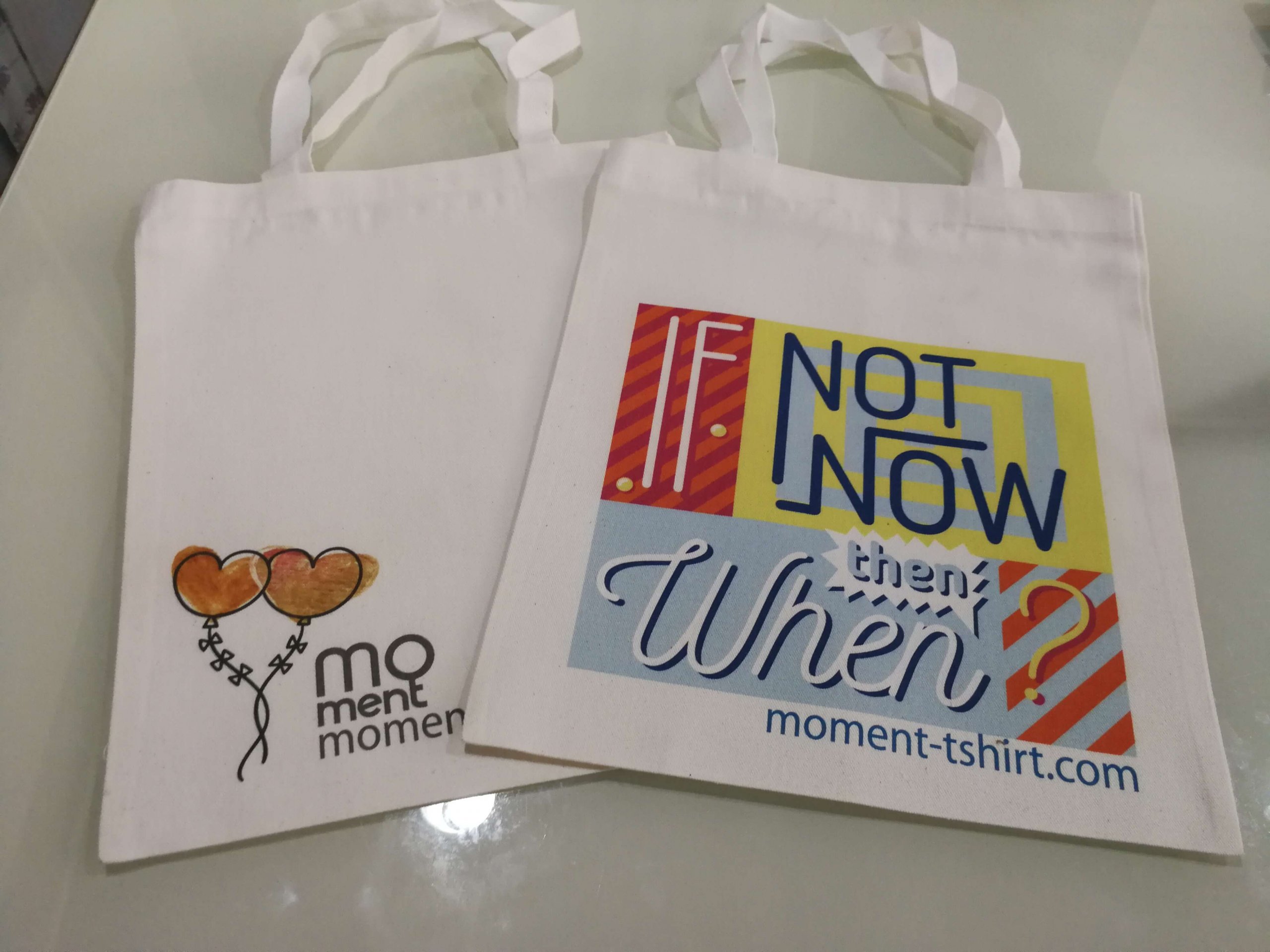 ตัวอย่างงานสกรีนถุงผ้าดิบ